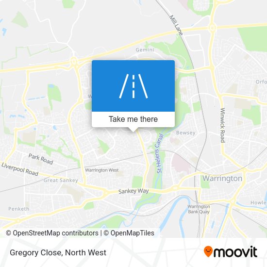 Gregory Close map