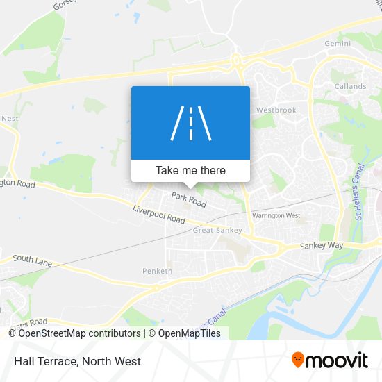 Hall Terrace map