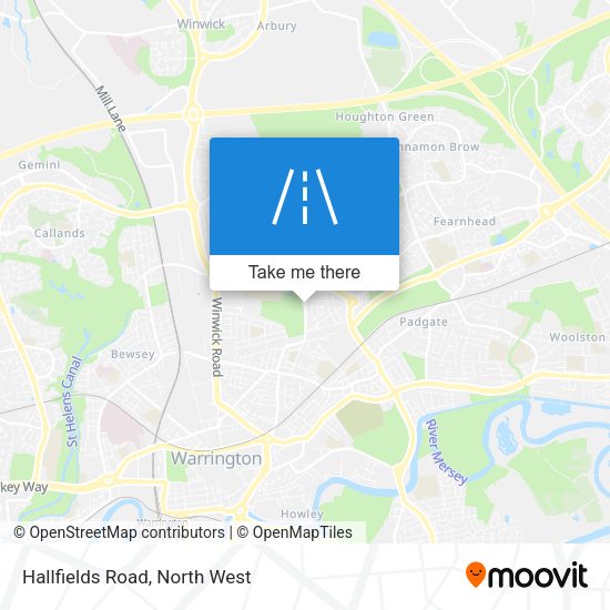 Hallfields Road map