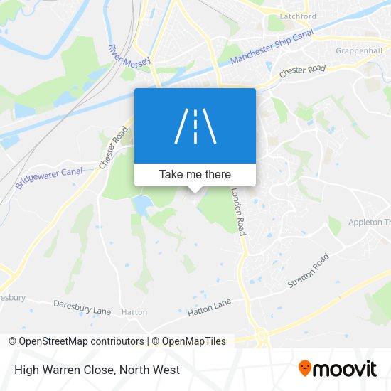 High Warren Close map