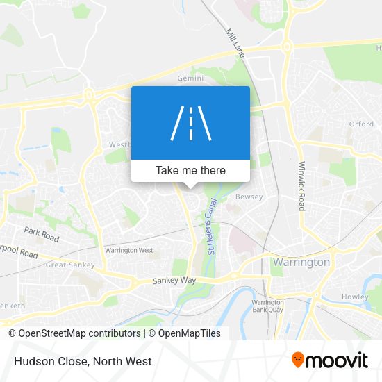 Hudson Close map