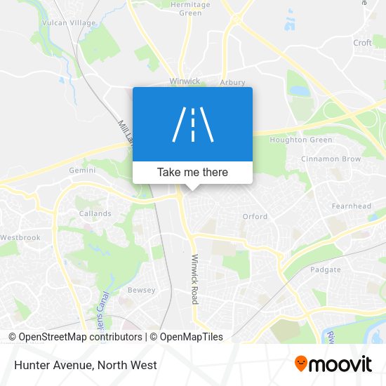 Hunter Avenue map