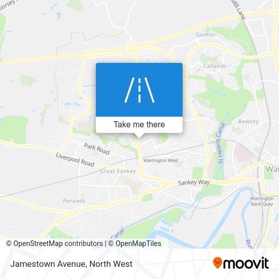 Jamestown Avenue map
