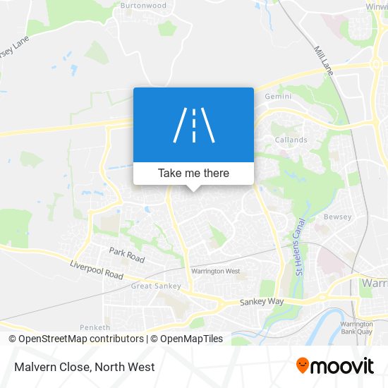 Malvern Close map