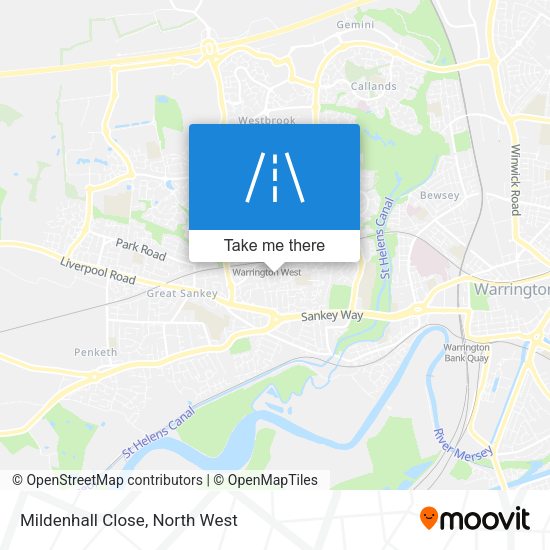 Mildenhall Close map