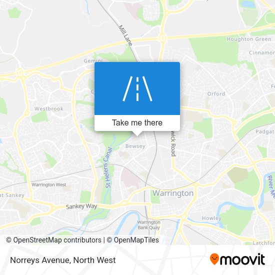 Norreys Avenue map