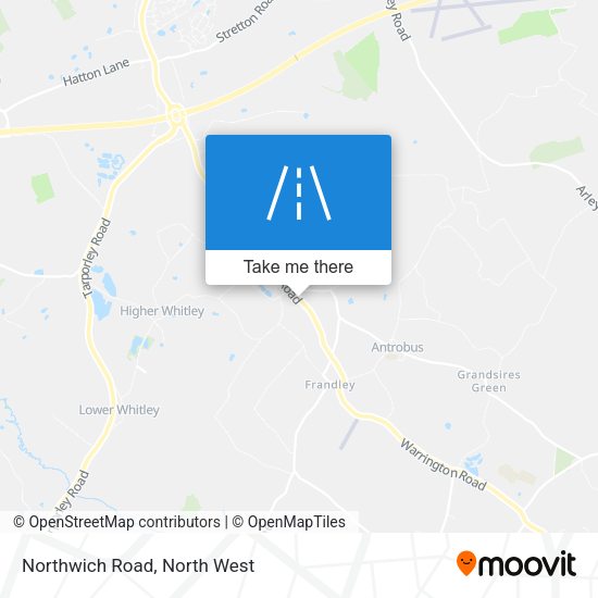 Northwich Road map