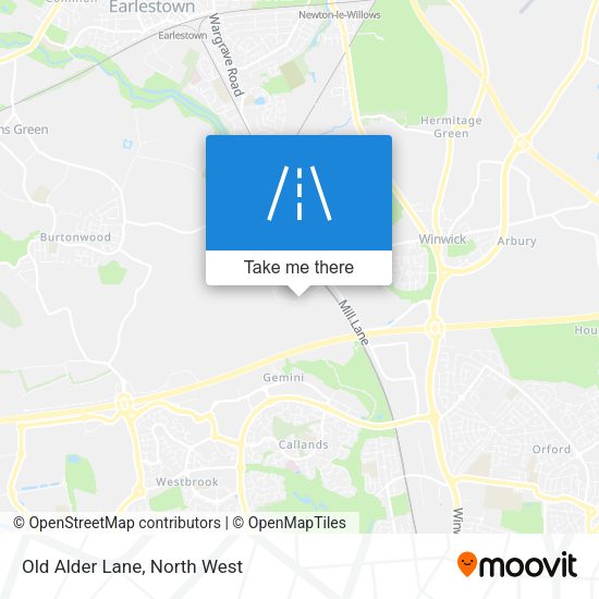 Old Alder Lane map