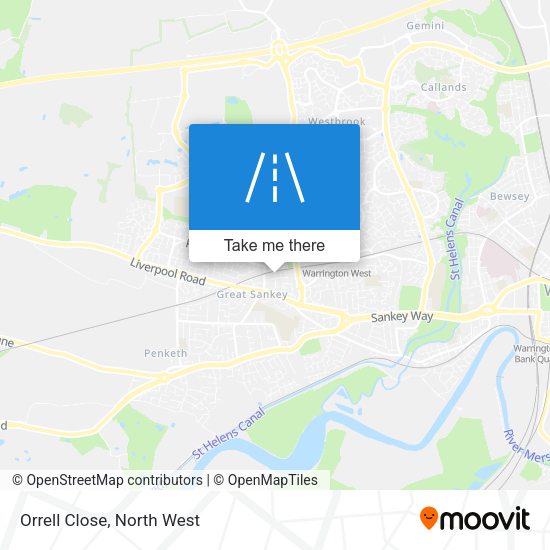 Orrell Close map