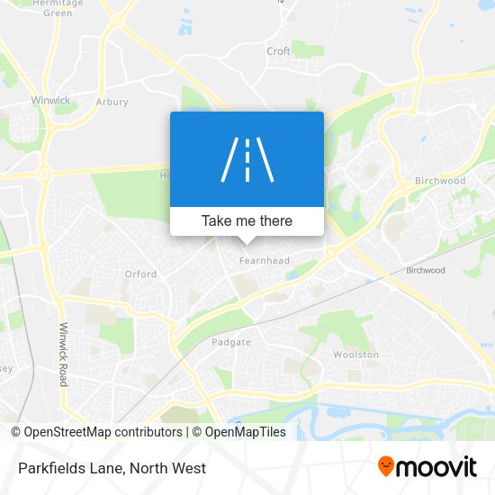 Parkfields Lane map