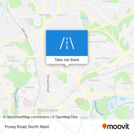 Povey Road map