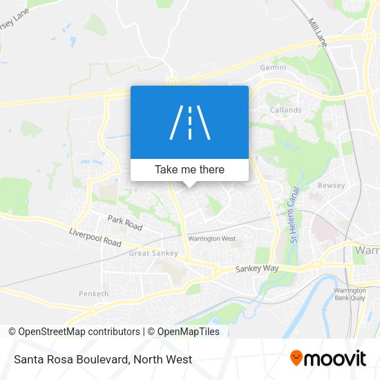 Santa Rosa Boulevard map