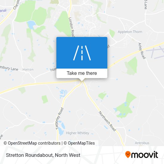 Stretton Roundabout map