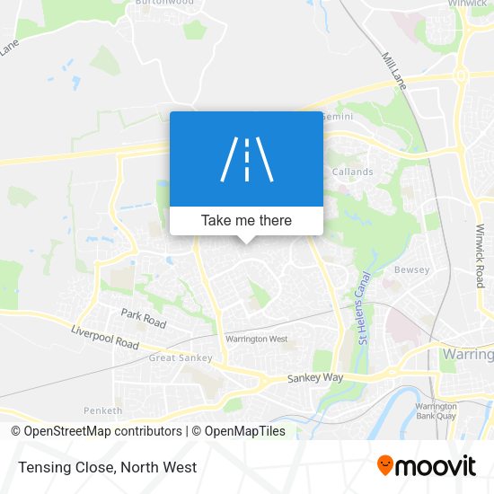 Tensing Close map