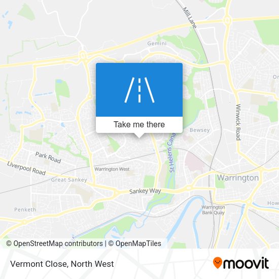 Vermont Close map