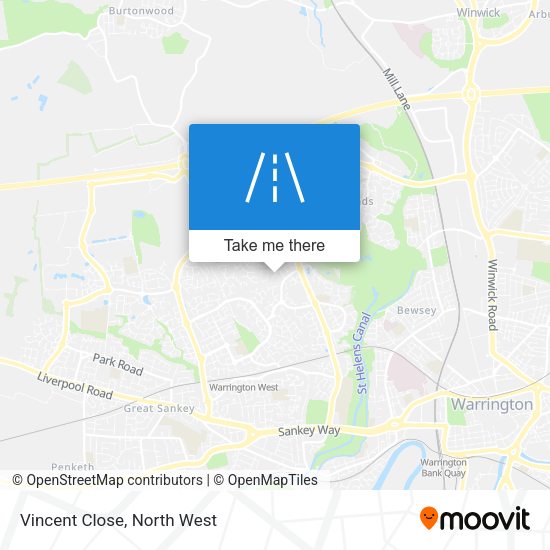 Vincent Close map
