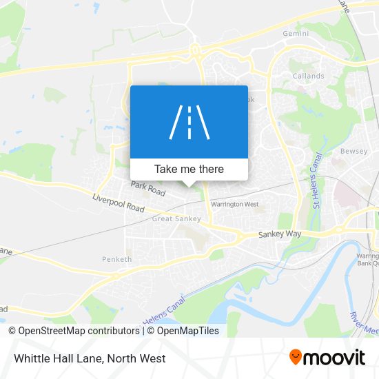 Whittle Hall Lane map