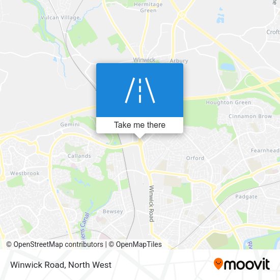 Winwick Road map