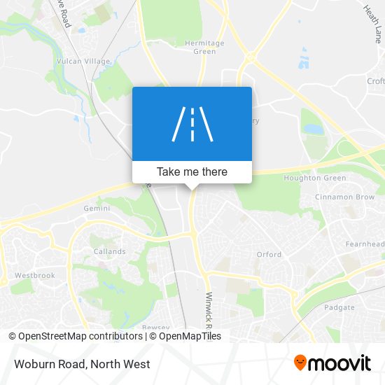 Woburn Road map