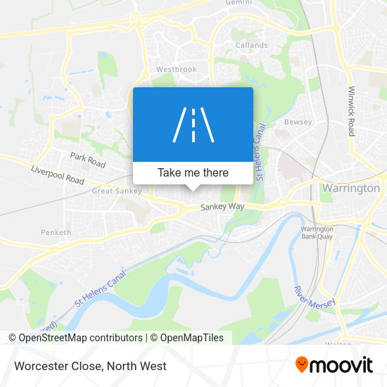 Worcester Close map