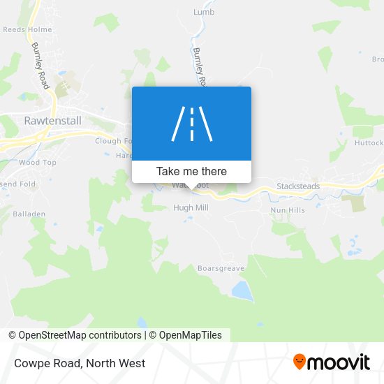 Cowpe Road map
