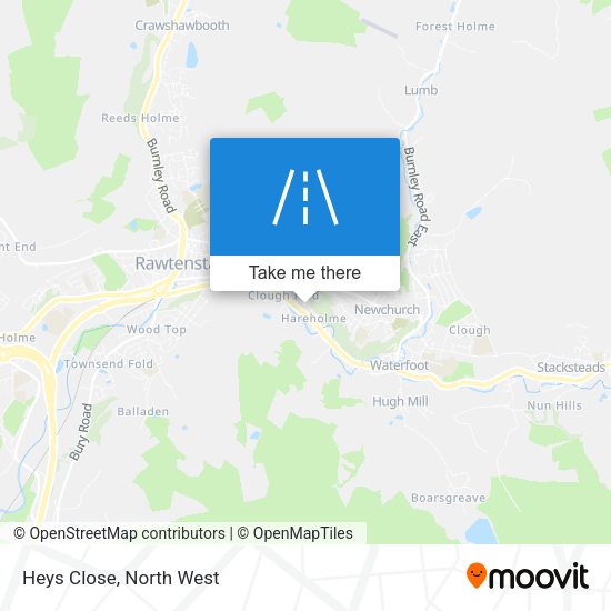 Heys Close map