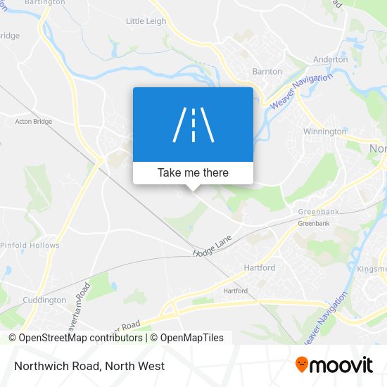 Northwich Road map