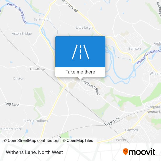 Withens Lane map