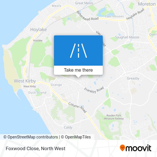 Foxwood Close map