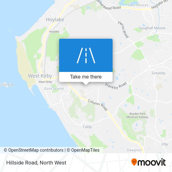 Hillside Road map