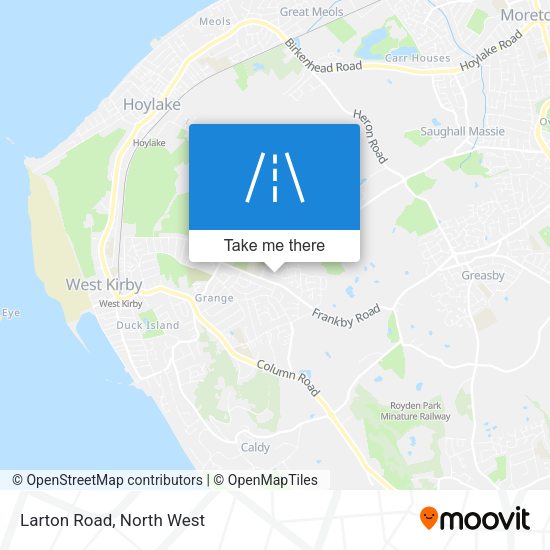 Larton Road map
