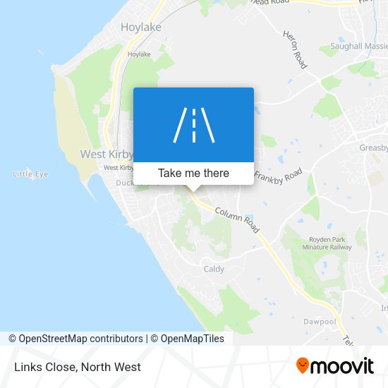 Links Close map