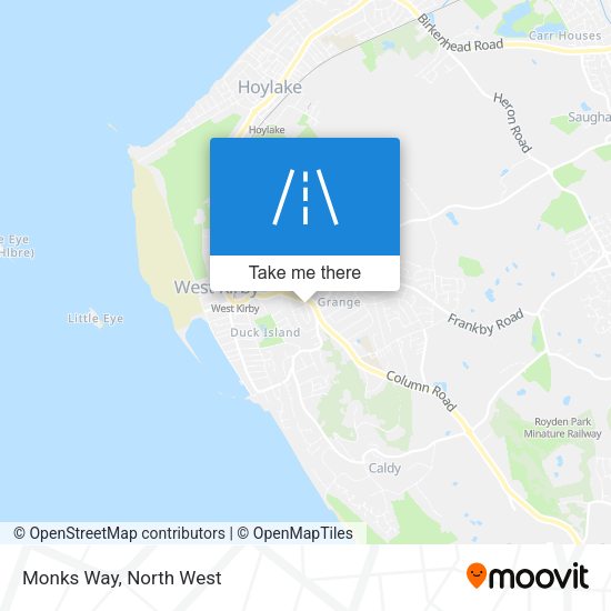 Monks Way map