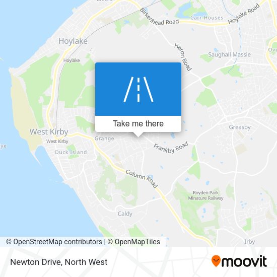 Newton Drive map