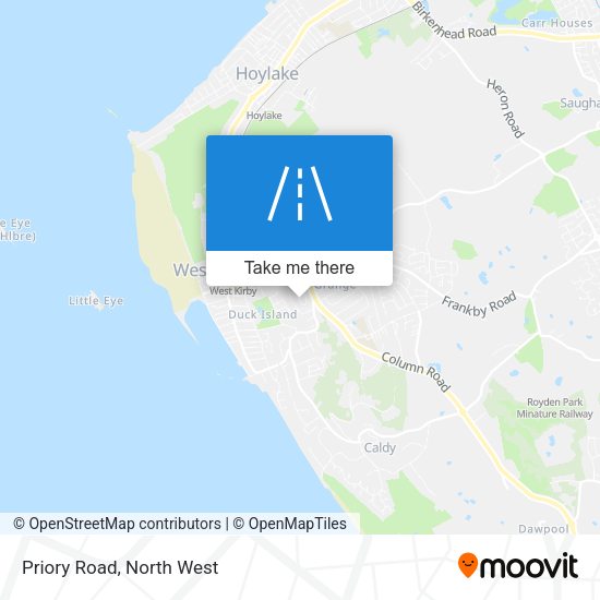 Priory Road map