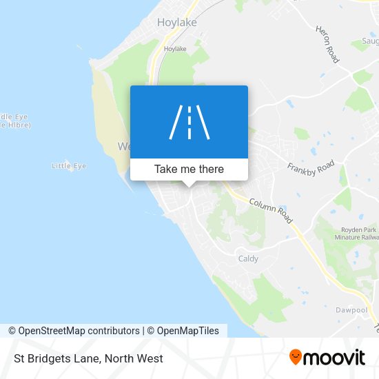 St Bridgets Lane map