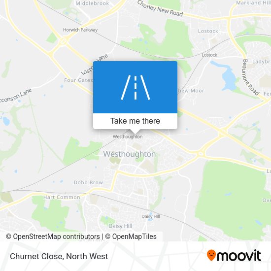 Churnet Close map