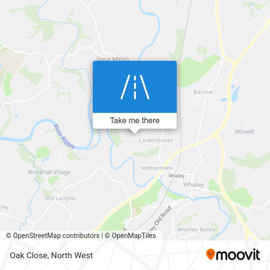 Oak Close map