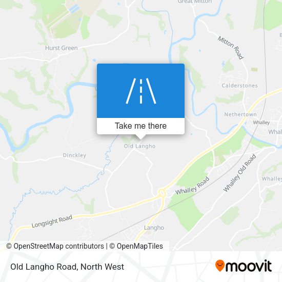 Old Langho Road map