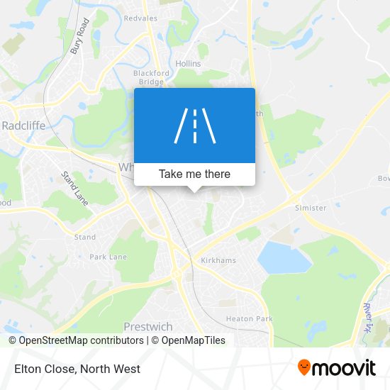 Elton Close map