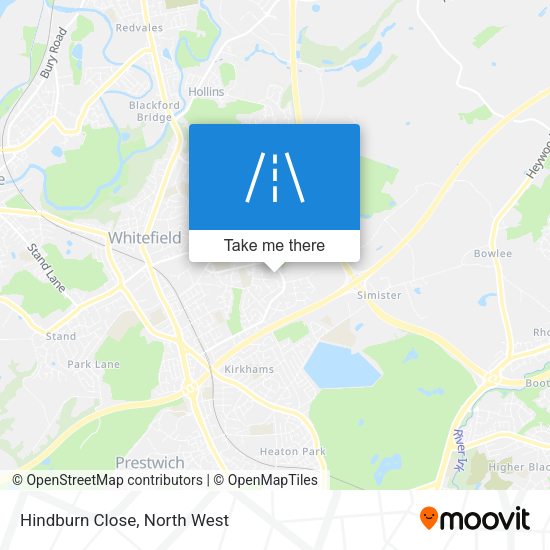 Hindburn Close map