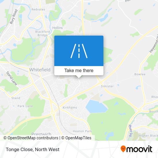 Tonge Close map