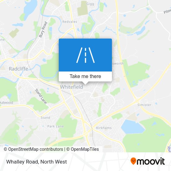 Whalley Road map