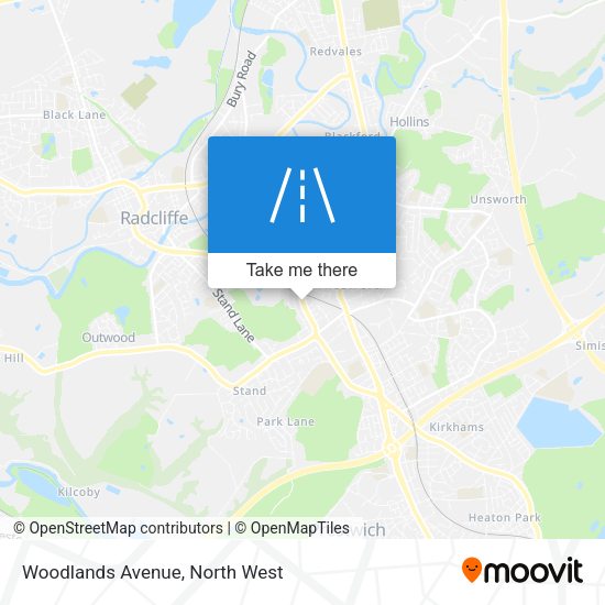 Woodlands Avenue map
