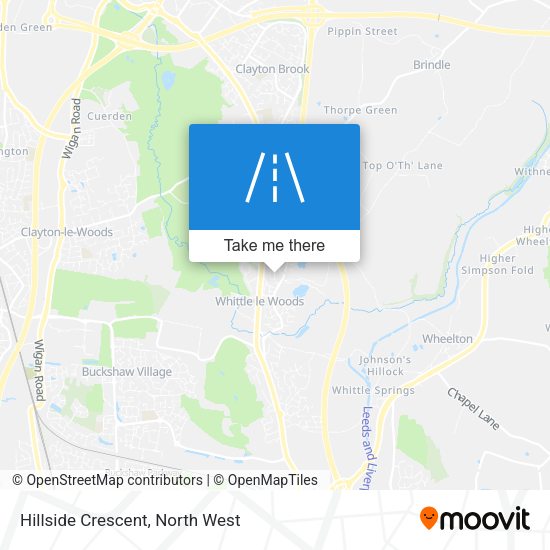 Hillside Crescent map
