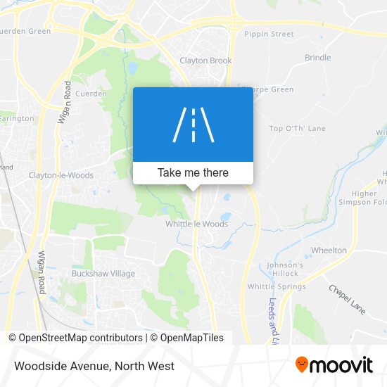 Woodside Avenue map