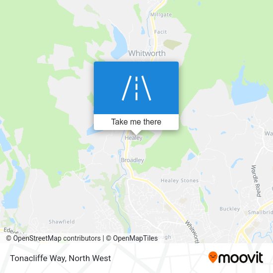 Tonacliffe Way map