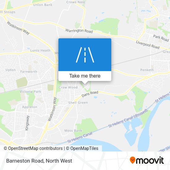 Barneston Road map