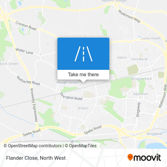 Flander Close map
