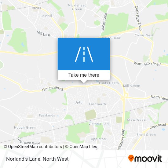 Norland's Lane map
